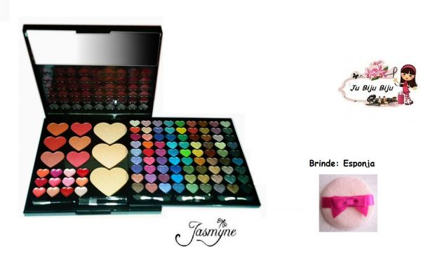 Kit Maquiagem 81 Sombras 3d, Blush E Batom