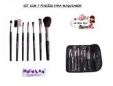 KIT COM 7 PINCÉIS PARA MAQUIAGEM